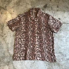 画像1: ALL OVER LEOPARD PATTERN OVER S/S SHIRT/ Ladies L (1)