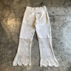 画像2: 【Wiz&Witch】"UNITED" VINTAGE LACE FLARE PANTS / W29 (2)