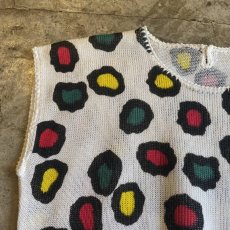 画像6: ALL OVER COLOR ART DESIGN KNIT N/S TOPS / Ladies M (6)