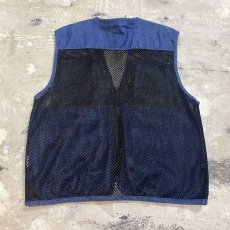 画像2: DENIM×MESH COMBINATION ZIP UP VEST / Mens L (2)