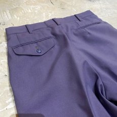 画像9: PURPLE COLOR 2TUCK WIDE SLACKS / W30 (9)