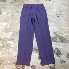 画像2: PURPLE COLOR 2TUCK WIDE SLACKS / W30 (2)