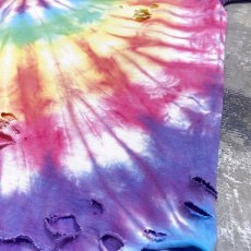 画像6: TIE DYE PATTERN CRASH DAMAGE S/S TEE / Mens XL (6)