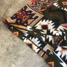 画像5: ALL OVER NATIVE PATCHWORK PATTERN SHORT DESIGN S/S SHIRT / Ladies L (5)