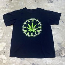 画像1: HEMP CLOCK PRINTED SHORT SLEEVE TEE / Mens L (1)