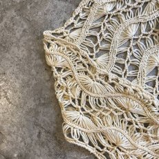 画像8: ALL OVER CROCHET FRINGE DESIGN LONG VEST / Ladies M (8)