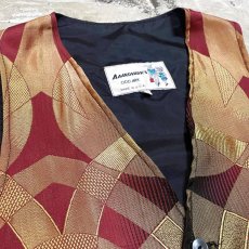 画像3: 80's ART DESIGN PATTERN VEST / Mens M / MADE IN USA (3)