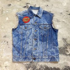 画像1: 【LEVI'S】CUSTOM PATCH & STUDS DENIM VEST / Mens L (1)