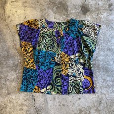 画像1: ALL OVER PATTERN DESIGN S/S TOPS / Ladies M (1)