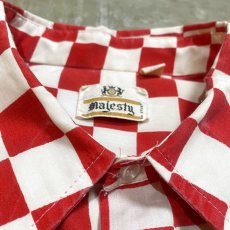 画像10: 60's CHECKERBOARD PATTERN S/S SHIRT / Mens L (10)