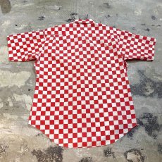 画像2: 60's CHECKERBOARD PATTERN S/S SHIRT / Mens L (2)