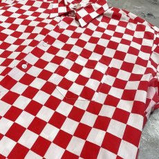 画像4: 60's CHECKERBOARD PATTERN S/S SHIRT / Mens L (4)