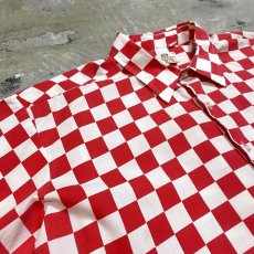 画像3: 60's CHECKERBOARD PATTERN S/S SHIRT / Mens L (3)