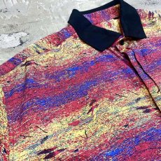 画像3: ALL OVER PATTERN HALF FLY FRONT S/S SHIRT / Mens L (3)