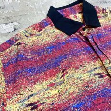 画像3: ALL OVER PATTERN HALF FLY FRONT S/S SHIRT / Mens L (3)