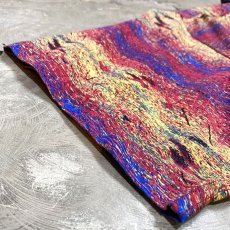 画像7: ALL OVER PATTERN HALF FLY FRONT S/S SHIRT / Mens L (7)