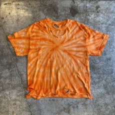 画像1: TIE DYE COLOR CRASH DAMAGE S/S TEE / Ladies M (1)