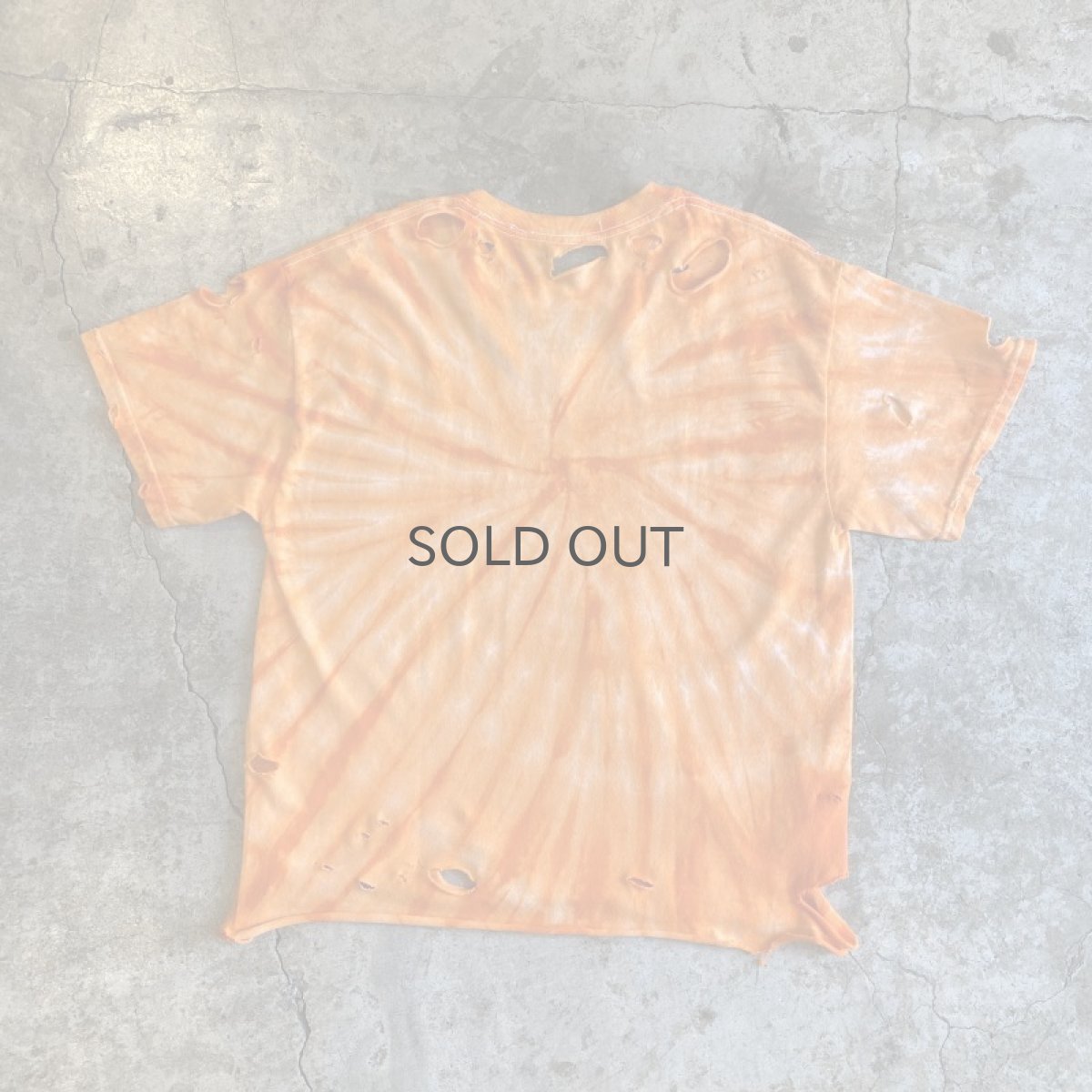 画像2: TIE DYE COLOR CRASH DAMAGE S/S TEE / Ladies M (2)