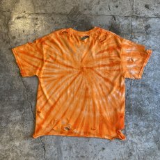 画像2: TIE DYE COLOR CRASH DAMAGE S/S TEE / Ladies M (2)