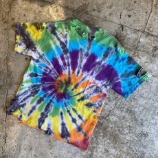 画像10: TIE DYE COLOR CRASH DAMAGE S/S TEE / Ladies S(M) (10)