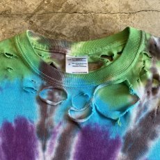 画像7: TIE DYE COLOR CRASH DAMAGE S/S TEE / Ladies S(M) (7)