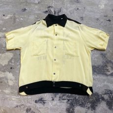 画像2: OLD BICOLOR FELT BOWLING S/S SHIRT / Mens M (2)