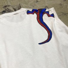 画像10: "LIZARD" PRINTED DAMAGE N/S TOPS / Mens XL (10)