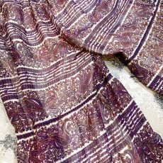 画像9: BORDER PAISLEY PATTERN TIERED PANTS / W26~ (9)