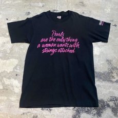 画像1: 80~90's "PEARLS ONE THE ONLY THING" PRINTED S/S TEE / Mens L / MADE IN USA (1)