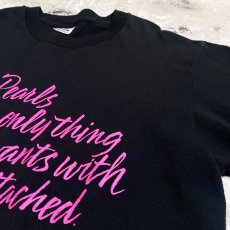 画像4: 80~90's "PEARLS ONE THE ONLY THING" PRINTED S/S TEE / Mens L / MADE IN USA (4)