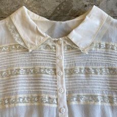 画像5: LACE DESIGN SHEER S/S SHIRT / Ladies M (5)