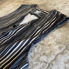 画像7: MONOCHROME STRIPE PATTERN DESIGN VEST / Ladies M (7)