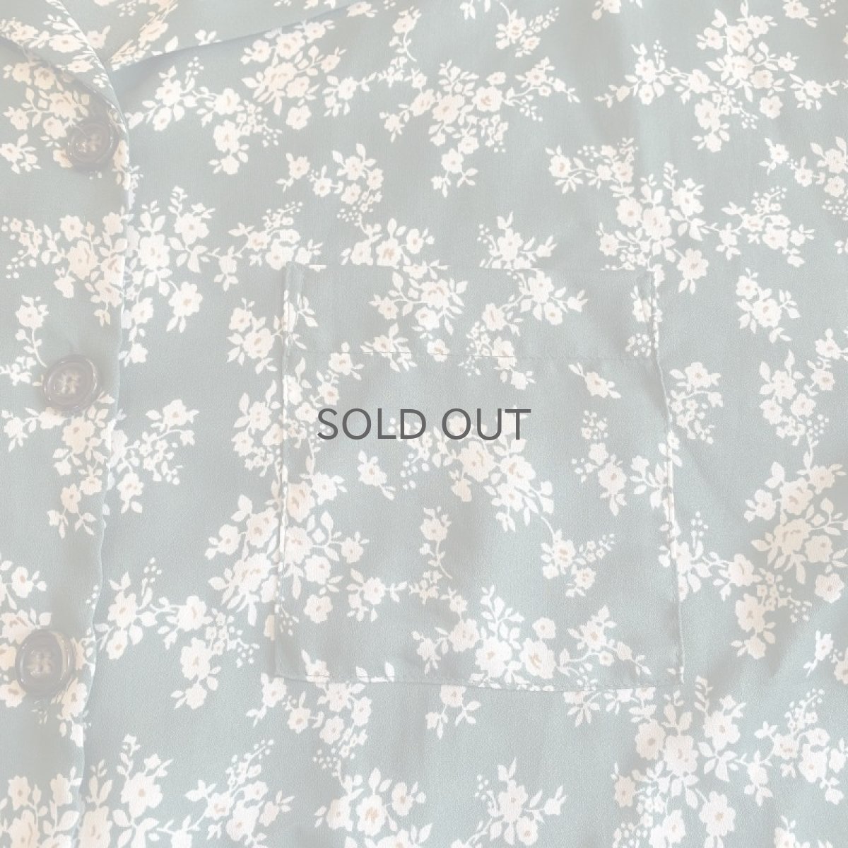 画像7: FLORAL PATTERN OPEN COLLAR S/S SHIRT / Ladies M (7)