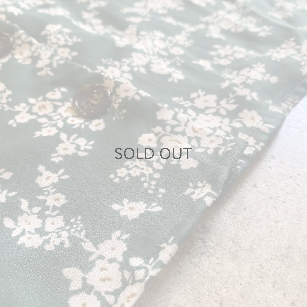 画像10: FLORAL PATTERN OPEN COLLAR S/S SHIRT / Ladies M (10)