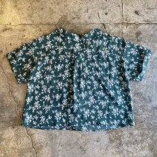 画像2: FLORAL PATTERN OPEN COLLAR S/S SHIRT / Ladies M (2)