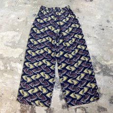 画像2: ALL OVER PATTERN WIDE SILHOUETTE PANTS / W26~ (2)