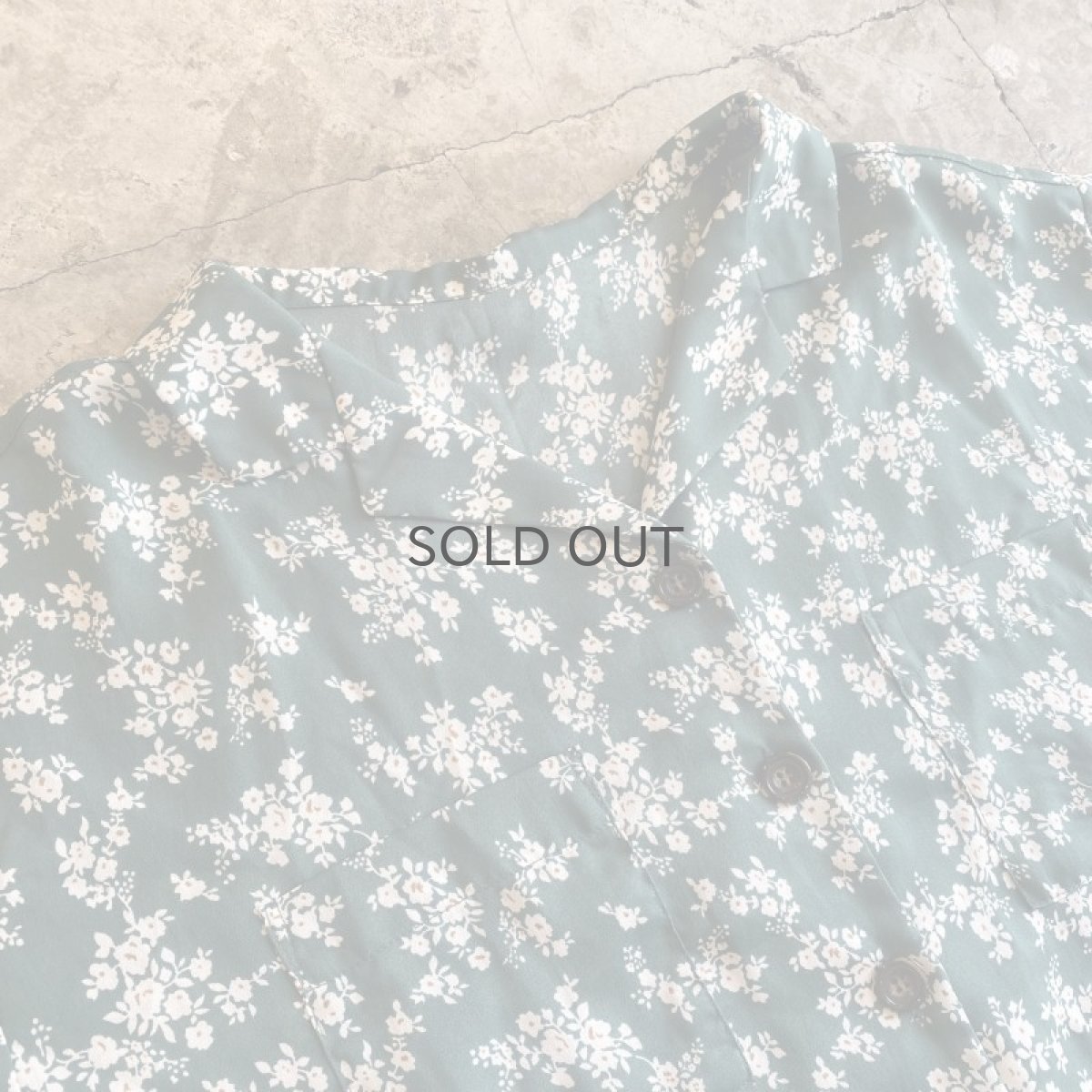 画像3: FLORAL PATTERN OPEN COLLAR S/S SHIRT / Ladies M (3)