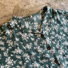 画像3: FLORAL PATTERN OPEN COLLAR S/S SHIRT / Ladies M (3)