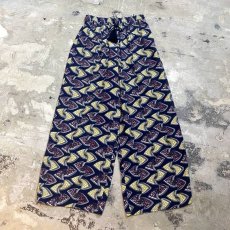 画像1: ALL OVER PATTERN WIDE SILHOUETTE PANTS / W26~ (1)