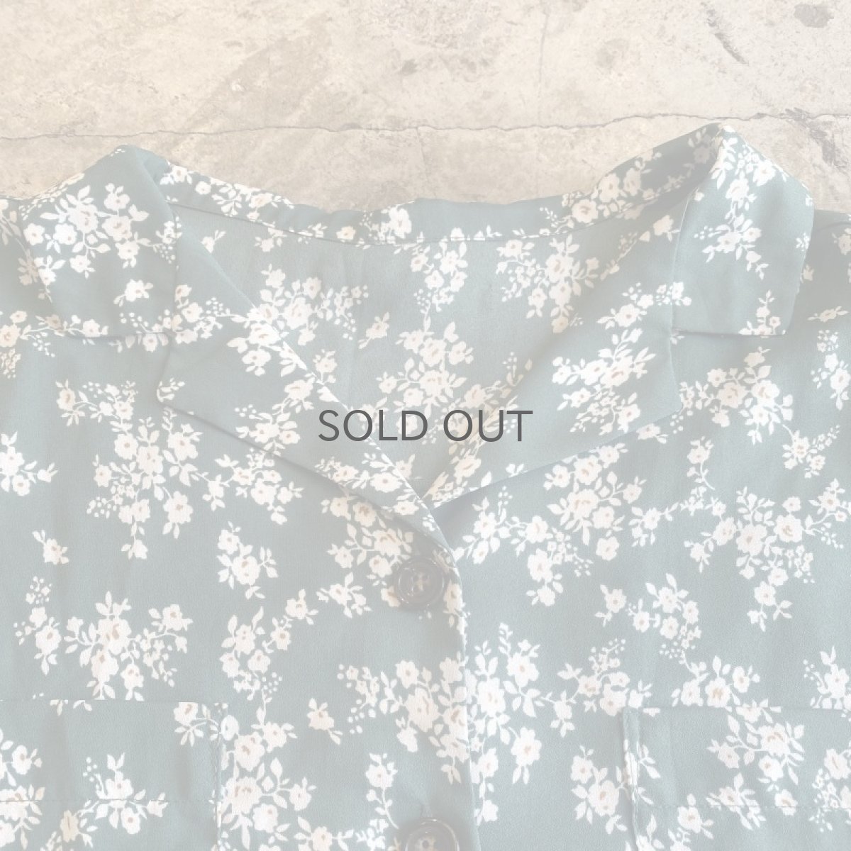 画像9: FLORAL PATTERN OPEN COLLAR S/S SHIRT / Ladies M (9)