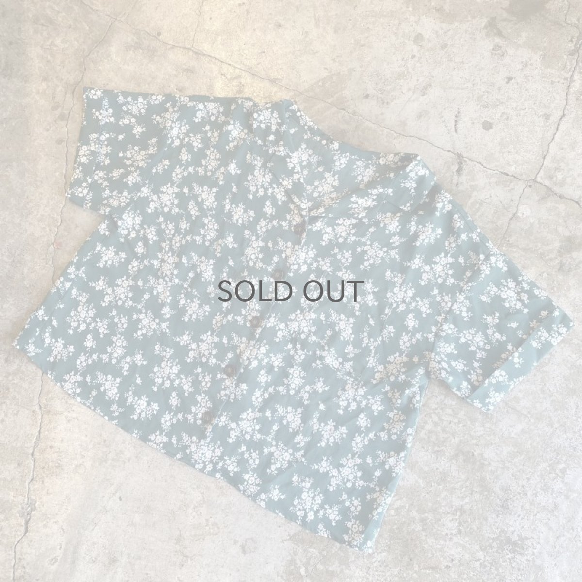 画像4: FLORAL PATTERN OPEN COLLAR S/S SHIRT / Ladies M (4)