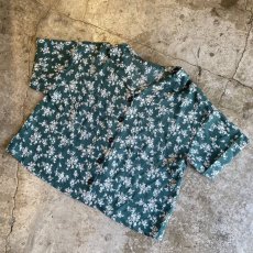 画像4: FLORAL PATTERN OPEN COLLAR S/S SHIRT / Ladies M (4)