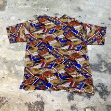 画像2: ALL OVER PATTERN MOCK NECK S/S TEE / Mens L (2)