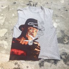 画像1: "FREDDY" PRINTED CUT OFF N/S TOPS / Mens L (1)