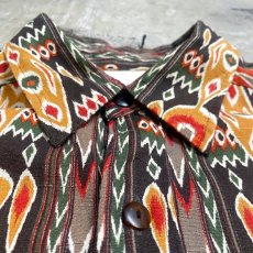 画像10: NATIVE STRIPE PATTERN S/S SHIRT / Mens L (10)