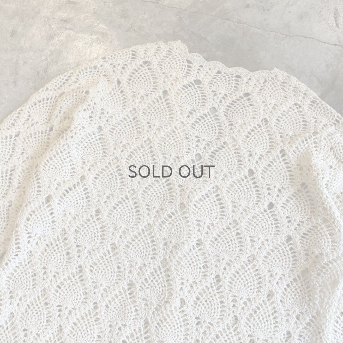 画像10: V NECK CROCHET DESIGN L/S CARDIGAN / Ladies M (10)