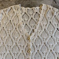 画像6: V NECK CROCHET DESIGN L/S CARDIGAN / Ladies M (6)