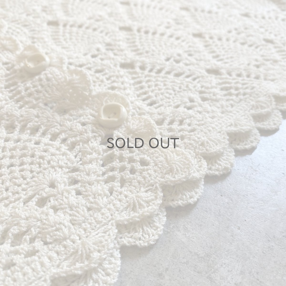 画像11: V NECK CROCHET DESIGN L/S CARDIGAN / Ladies M (11)