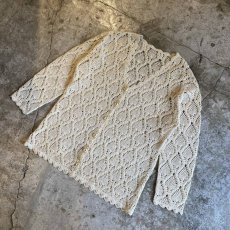 画像4: V NECK CROCHET DESIGN L/S CARDIGAN / Ladies M (4)