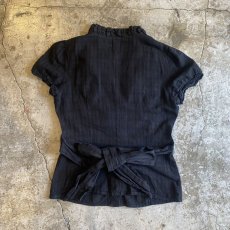 画像2: FRILL DESIGN BACK RIBBON S/S SHIRT / Ladies M (2)